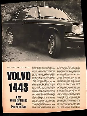 1966 Volvo 144s Sedan 2 Pg Article • $6