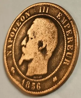 10 Centimes Empire Francais 1856 Napoleon III • £1.99