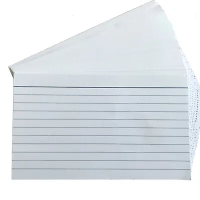 £2.85 • Buy 100 Lined Revision/Flash/Index Record Cards 127mm*76mm (5in X 3in) Double Side