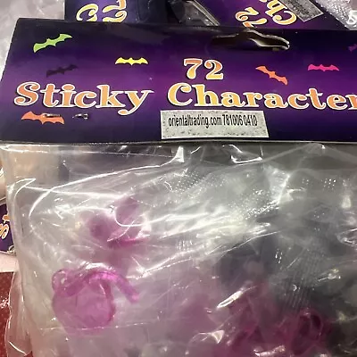 72 Mini Sticky Characters Decorations Halloween Gifts All Individually Wrapped • $7.98