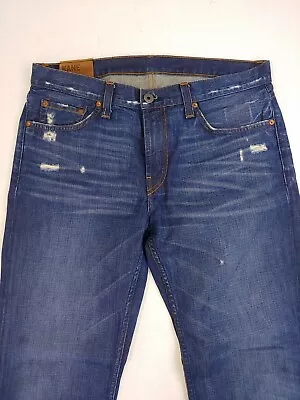 J Brand Jeans Kane Slim Straight Leg USA Made 34 X 31 Distressed Avenger Denim • $23.09