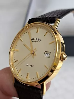 Rotary Elite 18kt Solid Gold  Man Watch Hallmark For 18ct 750 Solid Gold • £875