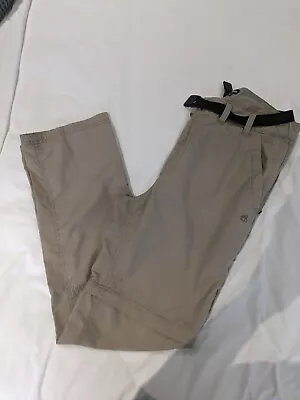 Craghoppers Trousers Large With Belt Zip Off Leg Walking Hiking Trousers • £10