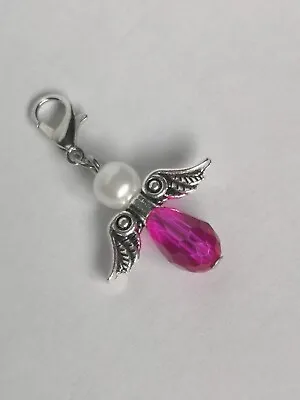 Angel Wings Pendant Jewellery Gift Memory. Pink • £1