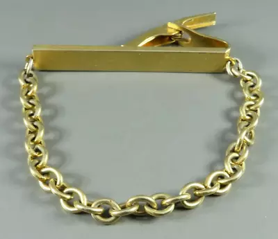$5.25 • Buy SARAH COVENTRY Vintage GOLD TONE TIE BAR CHAIN Expandable Adjustable CLASP