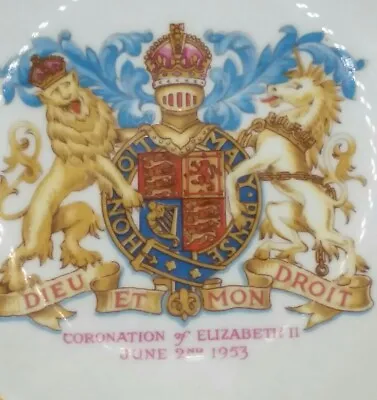 Coronation Of Elizabeth II June 2nd 1953 Royal Albert Bone China 4  Plate • $10