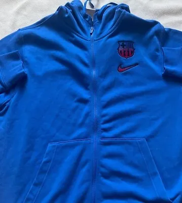 Barcelona Nike Club Team Full-Zip Hoodie - Blue Size Large • $44.99