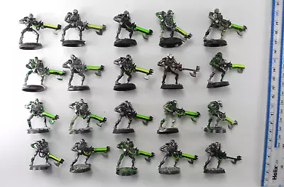 20 NECRON WARRIORS (1 Missing Rod End) Plastic Necrons Army Painted 40K 70 • £4.99