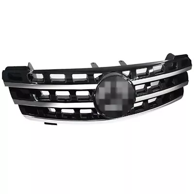 Front Upper Hood Black Chrome Grill Grille For Benz ML Class W164 2005 2006-2008 • $44.96