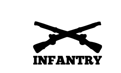 U.S. Army Infantry Crossed Rifles Window Wall Vinyl Decal Sticker Military • $2.95