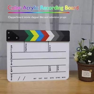 Director Video Scene Clapperboard TV Movie Clip Film Action Clapper Board • $22.03