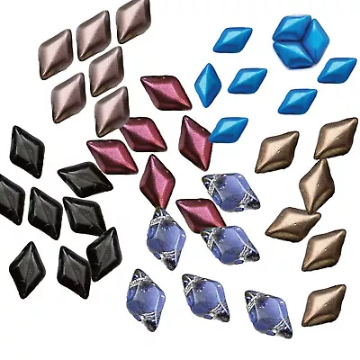 Gemduo 8x5mm Czech Glass 2-hole Diamond Shape Beads Matubo 30 Beads U-Pick • $1.77