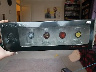 GAME OF THRONES Family Crests - Shot Glasses Set OF 4 HBO Brand New • £5