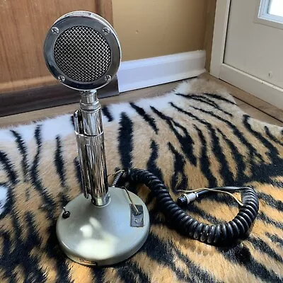 ASTATIC D-104 AMPLIFIED CB/Ham MICROPHONE W/ T-UG8 STAND BASE Silver 3pin • $85