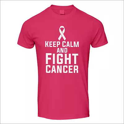 Keep Calm Cancer T-Shirt Race For Life Fight Gift Premium Quality Unisex TShirt • £9.75