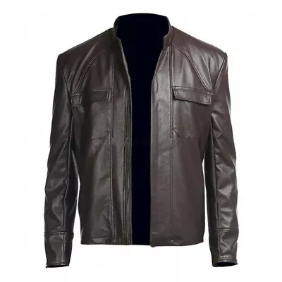 Men's Genuine Lambskin Leather Jacket Slim Fit Moto Biker Jacket -MJ140 • $109.24