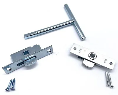 Budget Lock Square Key Latch Keeps Escutcheon Keyhole Taper T-Key Parts • £5.49