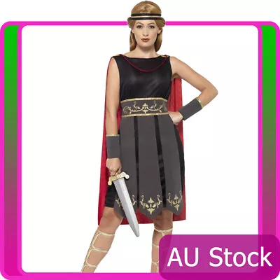 Ladies Greek Xena Roman Warrior Princess Gladiator Medieval Spartan Hero Costume • $39.89