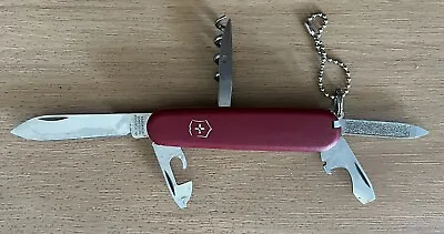 Victorinox Swiss Army  Officer Suisse  Pocket Folding Red Knife &  ROSTFREI . • $26.66