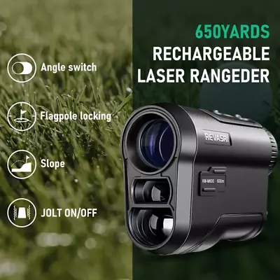 KM-M600 Golf Laser Rangefinder 600M Rechargeable Distance Meter With Slope And F • $82.29