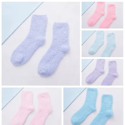 £6.99 • Buy 6 Pairs Ladies Winter Warm Fluffy Socks Soft Cosy Lounge Bed Socks Multicoloured