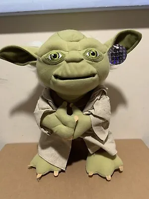 Talking Plush Yoda Soft Figure Toy Mouth Moves • £14.99