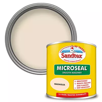 Sandtex Microseal Smooth Masonry Magnolia 150ml • £4.99