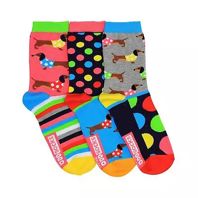 Socks For Women Sophia Mismatch Dog Dachshund Spots US 6.5-10.5 United Oddsocks • $17.49