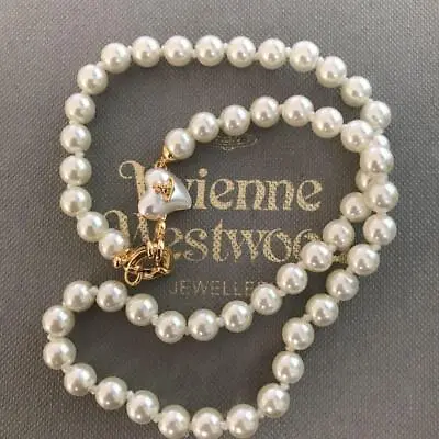 Vivienne Westwood Mini Heart Gold Pearl Necklace Choker • $84.99