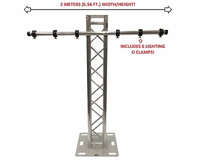 $799.99 • Buy 6.56FT 2 Meter Aluminum Plasma TV Mount Stand Stage/Club DJ Lighting Truss Tower