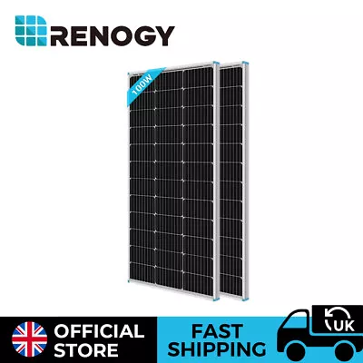 Renogy 100W 2PCS Solar Panel 12V 200W Mono Off Grid Power Motorhome RV Camping • £149.99