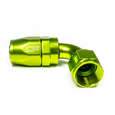 $21.99 • Buy GREEN -8AN / 8AN Fitting  Dash Eight  90 Degree Swivel (lime Green)