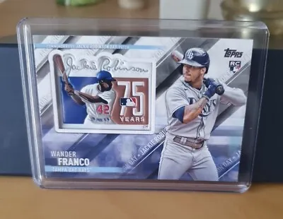 Wander Franco Jackie Robinson Special Patch Card Tampa Bay Rays • £4