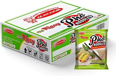 Acecook Oh! Ricey Vietnamese PHO Chicken Flavour Instant Noodles 71g Pack Of 24 • £17.99