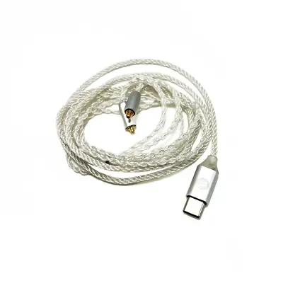 Strauss & Wagner Lyss Braided OFC Silver MCMX To USB-C IEM Upgrade Cable • $69.95