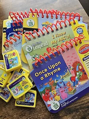 My First Leap Pad Set Of 7 Books And Cartridges Spongebob Wiggles Pooh • $24.99