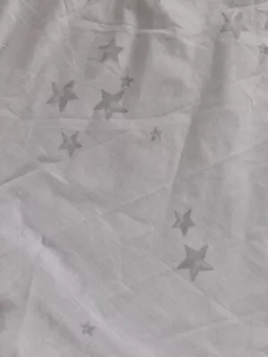 Cot Bed Fitted White Grey Stars Sheet 70 X 140 Cm • £3