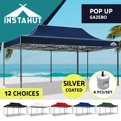 Instahut Gazebo 3x6 Pop Marquee Up Outdoor Tent Wedding Folding Camping Gazebos • $198.95