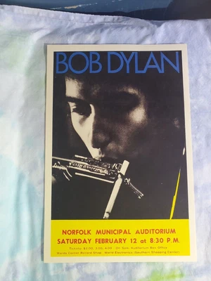 $29.99 • Buy Bob Dylan 1966 Norfolk Municipal Auditorium Sat. Feb 12th 18x12 Concert Poster