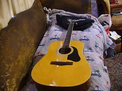 $159.95 • Buy Silvertone Dreadnought Pro Acoustic Guitar & Gig Bag  Setup Mint Condition A+!! 