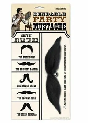 Shapeable Funny Barber Mustache Realistic Acting Costume Roleplay Accessory • $9.99