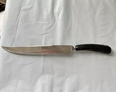 Vg. Meriden Cutlery Company Carving Knife Black Stag Horn Handle “ Super Sharp “ • $49.99