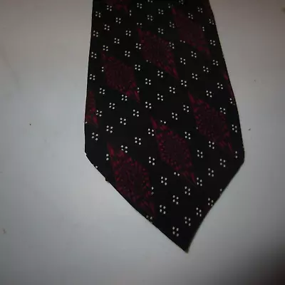 VTG Bugatchi Uomo For Michael Jordan 100% Silk Tie GREAR PATTERN DESIGN • $21.55