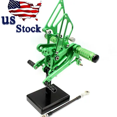 For Kawasaki Ninja ZX6R 2009-2014 2015 CNC Adjustable Footpegs Mount Rearsets • $98.99