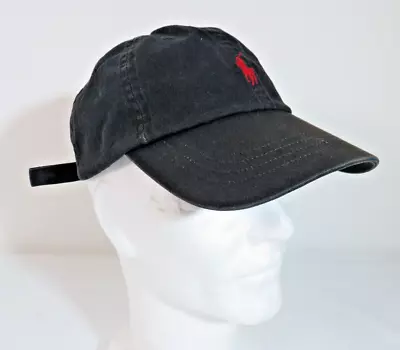 Polo Ralph Lauren - Washed Black - Baseball Cap - Red Logo • £14.99