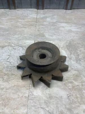 Unique￼ Industrial Steampunk Sculpture  Salvage￼ Altered Art￼ Base Fan Blade • $10.99