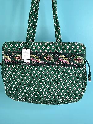 NWT VERA BRADLEY BABY BAG Retired GREENFIELD Pattern With Baby Mat 16” X 13” X 5 • $44.95