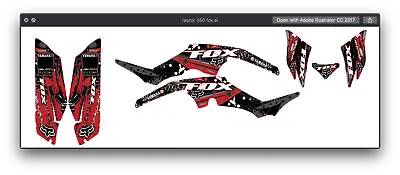 $130.20 • Buy Fits Yamaha Raptor 350 Graphic Decal Kit Stickers Atv Racing Calcomanias