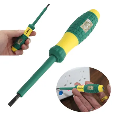£4.86 • Buy 220V Electrical Tester Pen Screwdriver With Voltage Test Power Detector Probe
