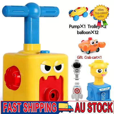 Balloon Car Launcher Toy Set - Fun Racing Game For Kids - Eco-friendly Pump Powe • $25.99